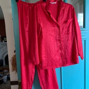 Pink Victoria Secret Satin Pajama Set xs or small